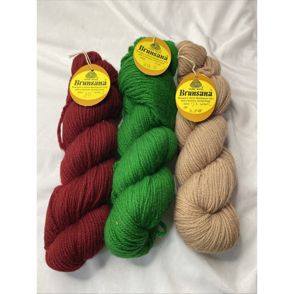 Lot Of 3 Brunswick Brunsana Pure Wool